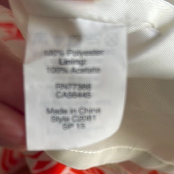 Orange and White Floral Tropical Resort Wear Dress J Crew - Picture 7 of 7